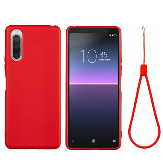 For Sony Xperia 5 II Pure Color Liquid Silicone Shockproof Full Coverage Case(Red) - Sony Cases by buy2fix | Online Shopping UK | buy2fix