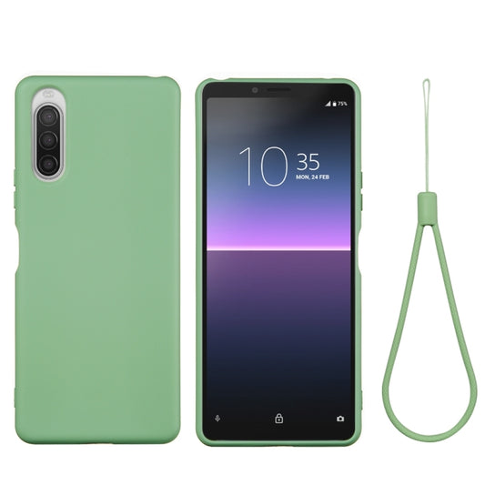 For Sony Xperia 5 II Pure Color Liquid Silicone Shockproof Full Coverage Case(Green) by buy2fix