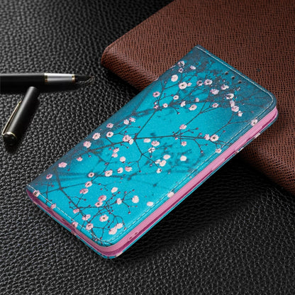 For Samsung Galaxy A10e / A20e Colored Drawing Pattern Invisible Magnetic Horizontal Flip PU Leather Case with Holder & Card Slots & Wallet(Plum Blossom) by buy2fix