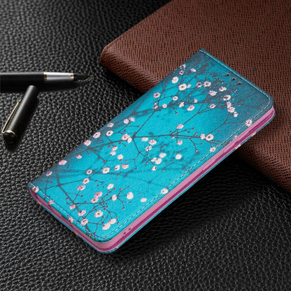 For Samsung Galaxy A51 Colored Drawing Pattern Invisible Magnetic Horizontal Flip PU Leather Case with Holder & Card Slots & Wallet(Plum Blossom) by buy2fix