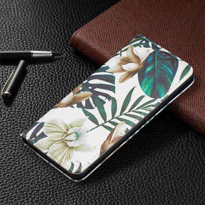 For Samsung Galaxy A51 Colored Drawing Pattern Invisible Magnetic Horizontal Flip PU Leather Case with Holder & Card Slots & Wallet(Red Leaves) by buy2fix