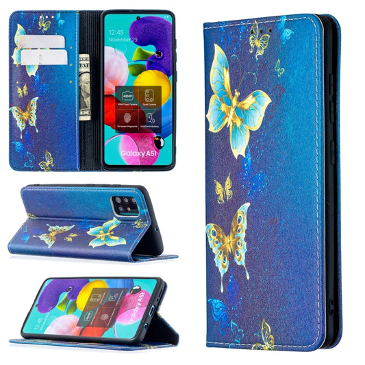 For Samsung Galaxy A51 Colored Drawing Pattern Invisible Magnetic Horizontal Flip PU Leather Case with Holder & Card Slots & Wallet(Kingdee) by buy2fix