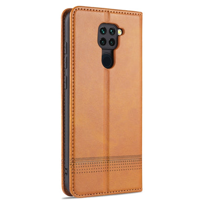 For Xiaomi Redmi Note 9 / 10X AZNS Magnetic Calf Texture Horizontal Flip Leather Case with Card Slots & Holder & Wallet(Light Brown) - Xiaomi Cases by AZNS | Online Shopping UK | buy2fix