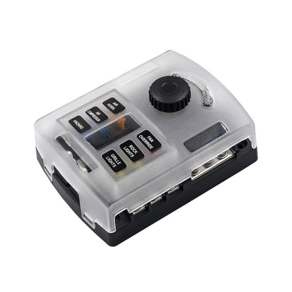 CS-1222A1 High Current Independent Positive and Negative 6-way LED Indicator Plug Fuse Box - Fuse by buy2fix | Online Shopping UK | buy2fix