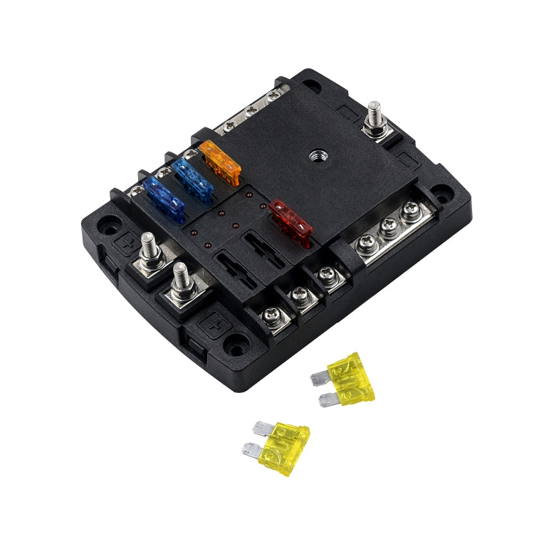 CS-1222A1 High Current Independent Positive and Negative 6-way LED Indicator Plug Fuse Box - Fuse by buy2fix | Online Shopping UK | buy2fix