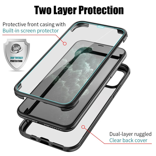 For iPhone 11 Pro Double-sided Plastic Glass Protective Case (Black) - iPhone 11 Pro Cases by buy2fix | Online Shopping UK | buy2fix