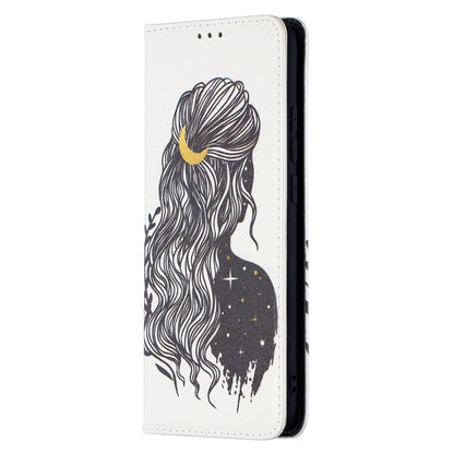 For Xiaomi Redmi 9C Colored Drawing Pattern Invisible Magnetic Horizontal Flip PU Leather Case with Holder & Card Slots & Wallet(Girl) - Xiaomi Cases by buy2fix | Online Shopping UK | buy2fix