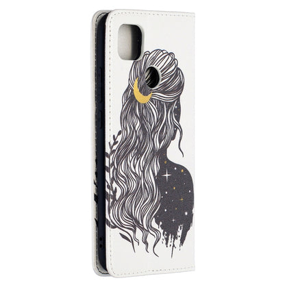 For Xiaomi Redmi 9C Colored Drawing Pattern Invisible Magnetic Horizontal Flip PU Leather Case with Holder & Card Slots & Wallet(Girl) - Xiaomi Cases by buy2fix | Online Shopping UK | buy2fix