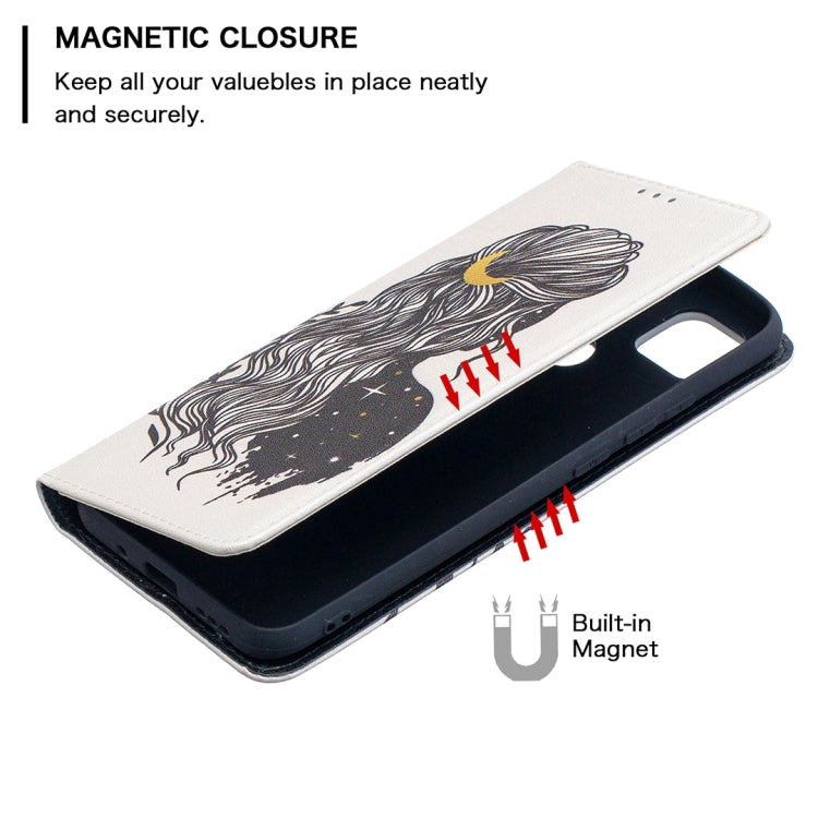 For Xiaomi Redmi 9C Colored Drawing Pattern Invisible Magnetic Horizontal Flip PU Leather Case with Holder & Card Slots & Wallet(Girl) - Xiaomi Cases by buy2fix | Online Shopping UK | buy2fix
