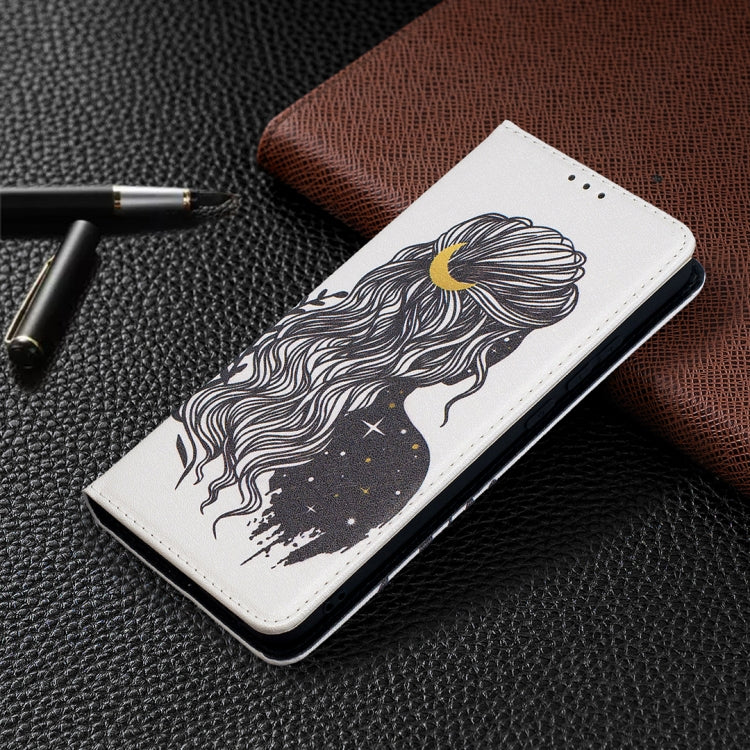For Xiaomi Redmi 9C Colored Drawing Pattern Invisible Magnetic Horizontal Flip PU Leather Case with Holder & Card Slots & Wallet(Girl) - Xiaomi Cases by buy2fix | Online Shopping UK | buy2fix