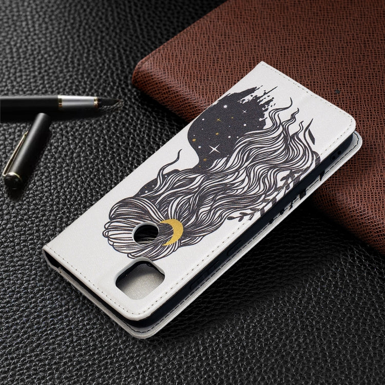 For Xiaomi Redmi 9C Colored Drawing Pattern Invisible Magnetic Horizontal Flip PU Leather Case with Holder & Card Slots & Wallet(Girl) - Xiaomi Cases by buy2fix | Online Shopping UK | buy2fix