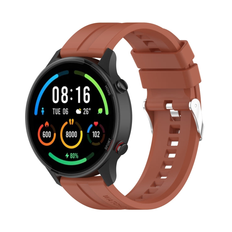 For Xiaomi Watch Color Sport Silicone Watch Band with Silver Steel Buckle(Orange) - Watch Bands by buy2fix | Online Shopping UK | buy2fix