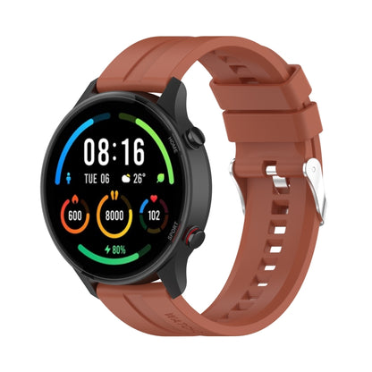 For Xiaomi Watch Color Sport Silicone Watch Band with Silver Steel Buckle(Orange) - Watch Bands by buy2fix | Online Shopping UK | buy2fix