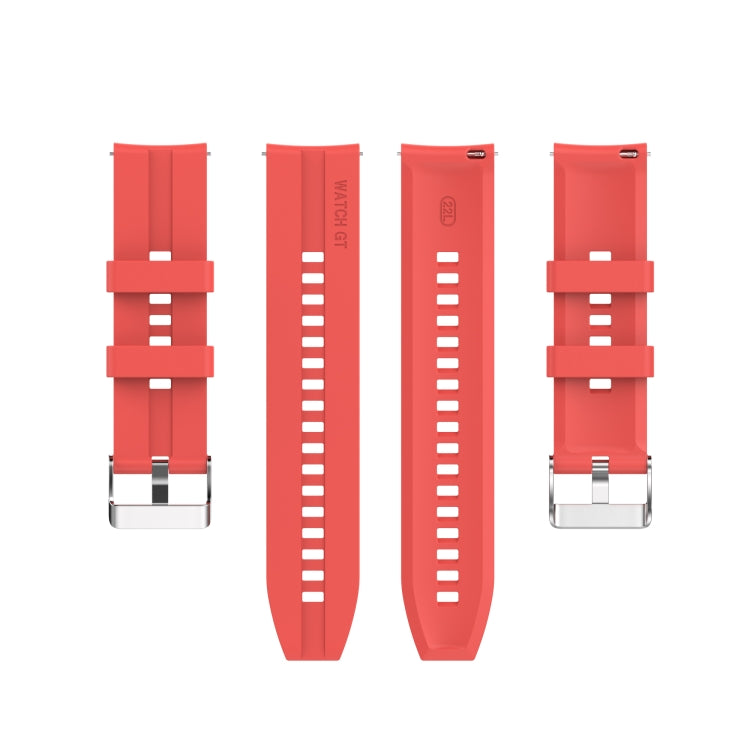 For Xiaomi Watch Color Sport Silicone Watch Band with Silver Steel Buckle(Red) - Watch Bands by buy2fix | Online Shopping UK | buy2fix