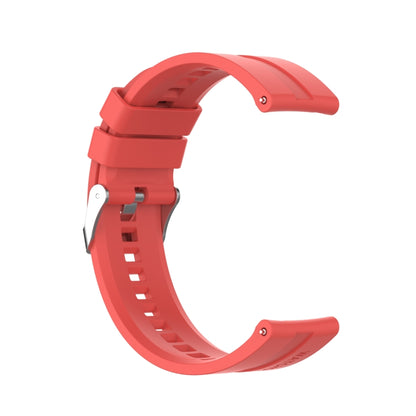 For Xiaomi Watch Color Sport Silicone Watch Band with Silver Steel Buckle(Red) - Watch Bands by buy2fix | Online Shopping UK | buy2fix
