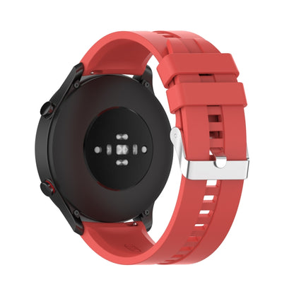 For Xiaomi Watch Color Sport Silicone Watch Band with Silver Steel Buckle(Red) - Watch Bands by buy2fix | Online Shopping UK | buy2fix