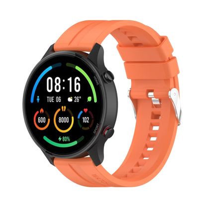 For Xiaomi Watch Color Sport Silicone Watch Band with Silver Steel Buckle(Vibrant Orange) - Watch Bands by buy2fix | Online Shopping UK | buy2fix