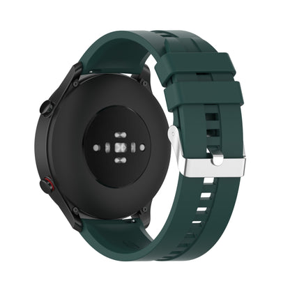 For Xiaomi Watch Color Sport Silicone Watch Band with Silver Steel Buckle(Dark Green) - Watch Bands by buy2fix | Online Shopping UK | buy2fix
