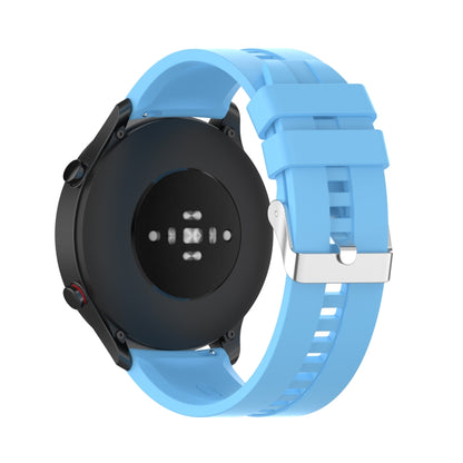 For Xiaomi Watch Color Sport Silicone Watch Band with Silver Steel Buckle(Sky Blue) - Watch Bands by buy2fix | Online Shopping UK | buy2fix