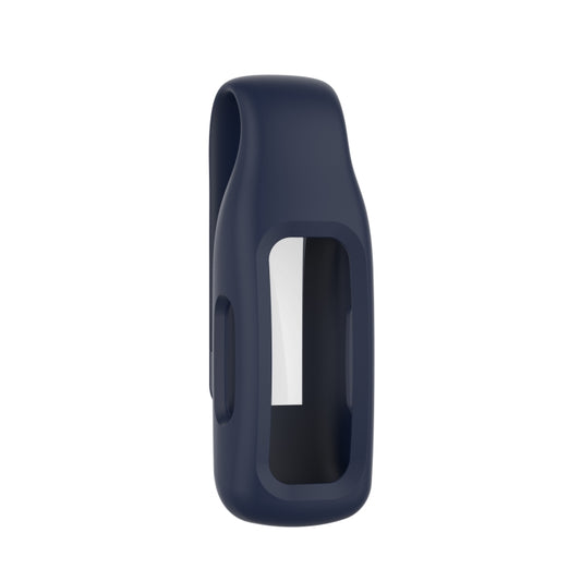 For Fitbit Inspire 2 Steel Sheet Silicone Protective Clip Case Cover(Midnight Blue) - Watch Cases by buy2fix | Online Shopping UK | buy2fix
