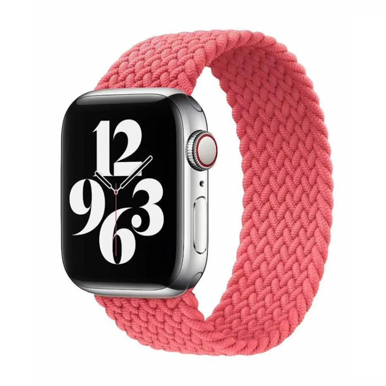 Single-turn Nylon Woven Watch Band For Apple Watch Series 7 41mm / 6 & SE & 5 & 4 40mm / 3 & 2 & 1 38mm, Size:M(Pink) by buy2fix