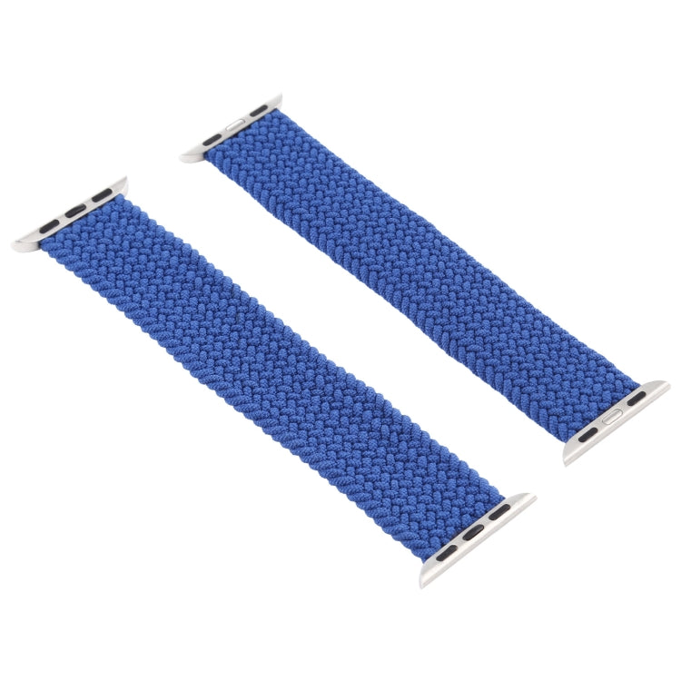 Single-turn Nylon Woven Watch Band For Apple Watch Series 7 41mm / 6 & SE & 5 & 4 40mm / 3 & 2 & 1 38mm, Size:M(Blue) by buy2fix