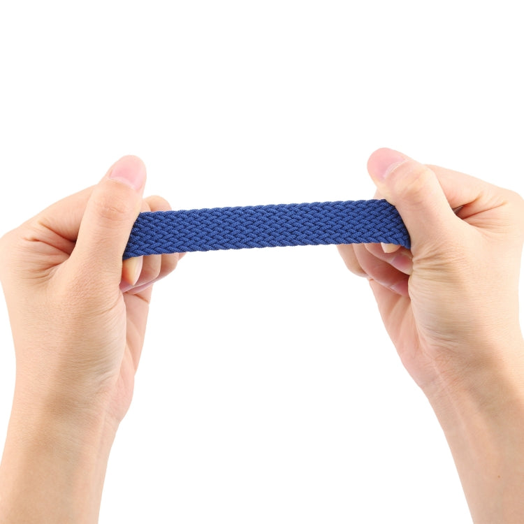 Single-turn Nylon Woven Watch Band For Apple Watch Series 7 41mm / 6 & SE & 5 & 4 40mm / 3 & 2 & 1 38mm, Size:M(Blue) by buy2fix