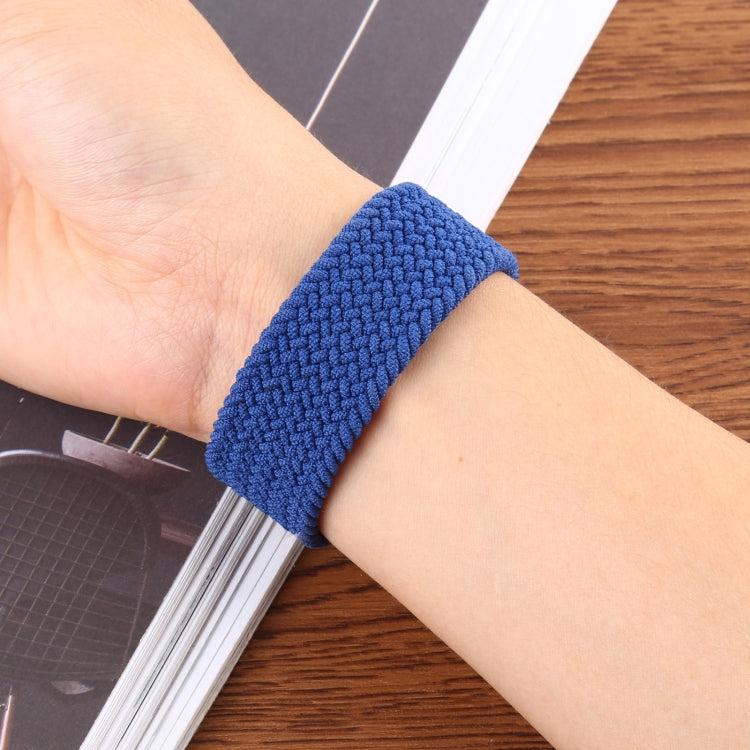 Single-turn Nylon Woven Watch Band For Apple Watch Series 7 41mm / 6 & SE & 5 & 4 40mm / 3 & 2 & 1 38mm, Size:M(Blue) by buy2fix