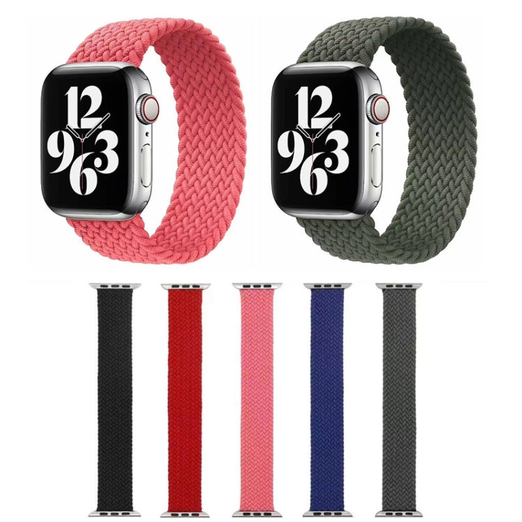 Single-turn Nylon Woven Watch Band For Apple Watch Series 7 41mm / 6 & SE & 5 & 4 40mm / 3 & 2 & 1 38mm, Size:M(Green) by buy2fix