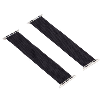 Single-turn Nylon Woven Watch Band For Apple Watch Series 9&8&7 41mm / SE 3&SE 2&6&SE&5&4 40mm / 3&2&1 38mm, Size:L(Black) by buy2fix