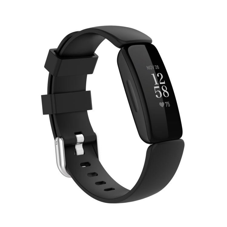 For Fitbit Inspire 2 TPE Watch Band, Size:S(Black) - Watch Bands by buy2fix | Online Shopping UK | buy2fix