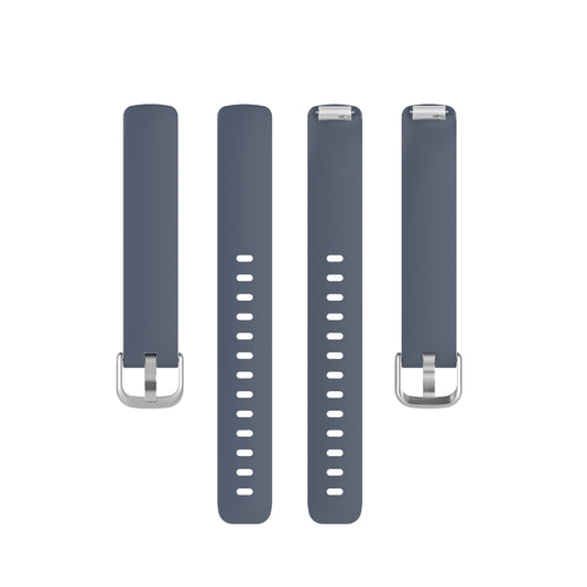 For Fitbit Inspire 2 TPE Watch Band, Size:S(Grey) - Watch Bands by buy2fix | Online Shopping UK | buy2fix
