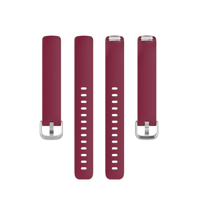 For Fitbit Inspire 2 TPE Watch Band, Size:S(Wine Red) - Watch Bands by buy2fix | Online Shopping UK | buy2fix