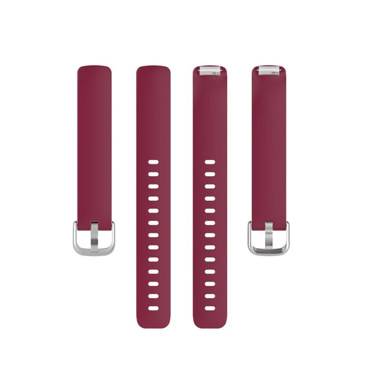 For Fitbit Inspire 2 TPE Watch Band, Size:S(Wine Red) - Watch Bands by buy2fix | Online Shopping UK | buy2fix