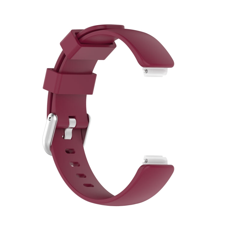 For Fitbit Inspire 2 TPE Watch Band, Size:S(Wine Red) - Watch Bands by buy2fix | Online Shopping UK | buy2fix