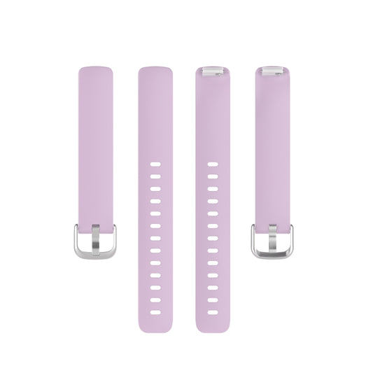 For Fitbit Inspire 2 TPE Watch Band, Size:S(Light Purple) - Watch Bands by buy2fix | Online Shopping UK | buy2fix