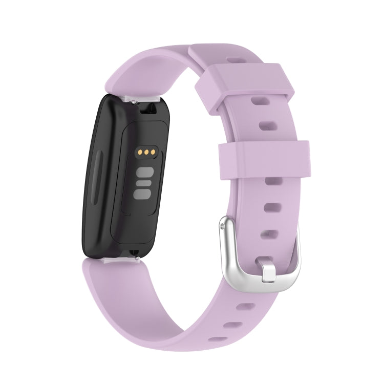For Fitbit Inspire 2 TPE Watch Band, Size:S(Light Purple) - Watch Bands by buy2fix | Online Shopping UK | buy2fix