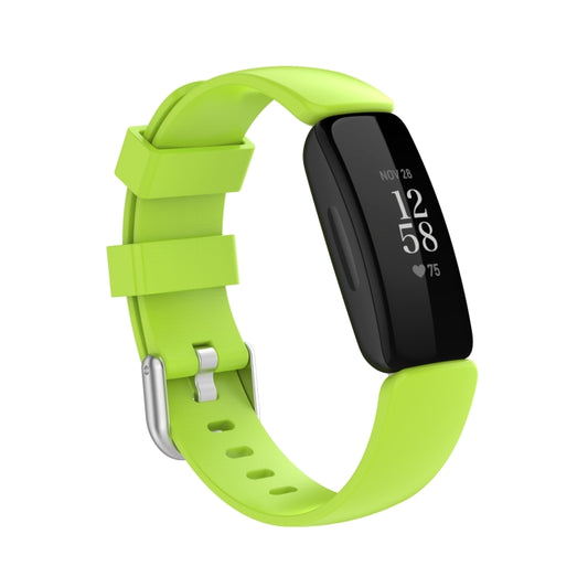 For Fitbit Inspire 2 TPE Watch Band, Size:S(Lime Green) - Watch Bands by buy2fix | Online Shopping UK | buy2fix
