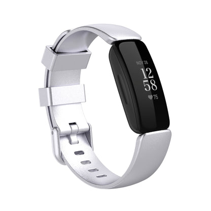 For Fitbit Inspire 2 TPE Watch Band, Size:S(Silver) - Watch Bands by buy2fix | Online Shopping UK | buy2fix