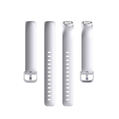 For Fitbit Inspire 2 TPE Watch Band, Size:S(Silver) - Watch Bands by buy2fix | Online Shopping UK | buy2fix