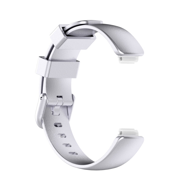 For Fitbit Inspire 2 TPE Watch Band, Size:S(Silver) - Watch Bands by buy2fix | Online Shopping UK | buy2fix
