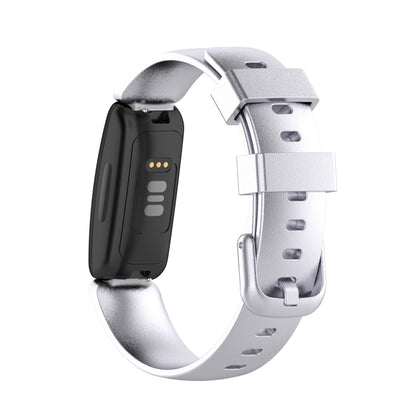 For Fitbit Inspire 2 TPE Watch Band, Size:S(Silver) - Watch Bands by buy2fix | Online Shopping UK | buy2fix