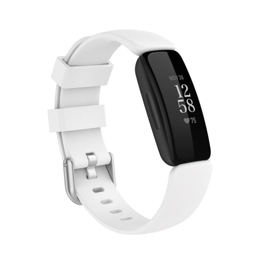 For Fitbit Inspire 2 TPE Watch Band, Size:L(White) - Watch Bands by buy2fix | Online Shopping UK | buy2fix