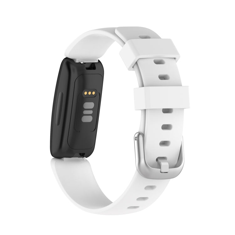 For Fitbit Inspire 2 TPE Watch Band, Size:L(White) - Watch Bands by buy2fix | Online Shopping UK | buy2fix