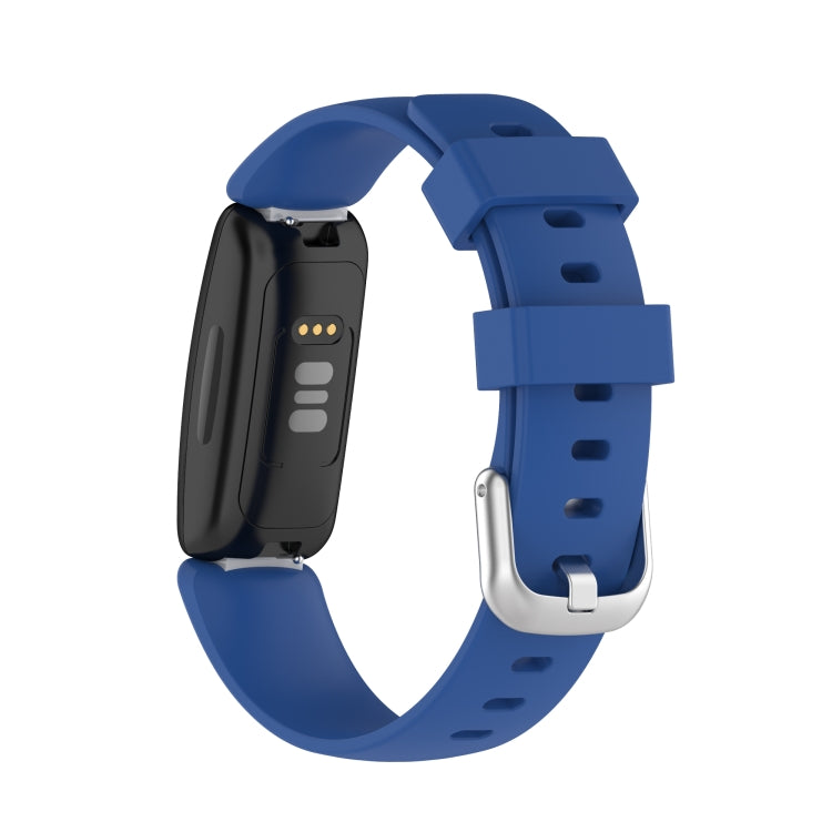 For Fitbit Inspire 2 TPE Watch Band, Size:L(Dark Blue) - Watch Bands by buy2fix | Online Shopping UK | buy2fix