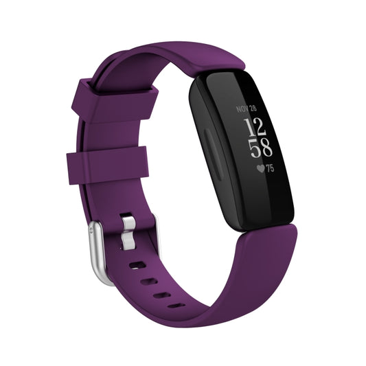 For Fitbit Inspire 2 TPE Watch Band, Size:L(Dark Purple) - Watch Bands by buy2fix | Online Shopping UK | buy2fix