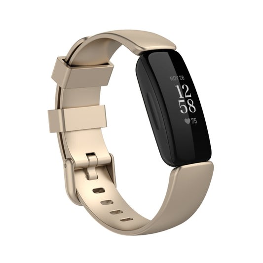 For Fitbit Inspire 2 TPE Watch Band, Size:L(Champagne Gold) - Watch Bands by buy2fix | Online Shopping UK | buy2fix