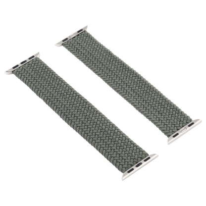 Single-turn Nylon Woven Watch Band For Apple Watch Ultra 49mm&Watch Ultra 2 49mm / Series 9&8&7 45mm / SE 3&SE 2&6&SE&5&4 44mm / 3&2&1 42mm, Size:M(Green) by buy2fix
