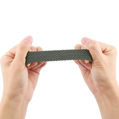 Single-turn Nylon Woven Watch Band For Apple Watch Ultra 49mm&Watch Ultra 2 49mm / Series 9&8&7 45mm / SE 3&SE 2&6&SE&5&4 44mm / 3&2&1 42mm, Size:M(Green) by buy2fix