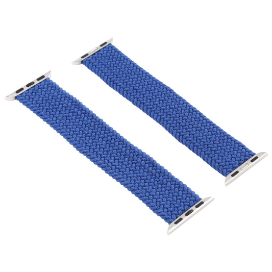 Single-turn Nylon Woven Watch Band For Apple Watch Series 7 45mm / 6 & SE & 5 & 4 44mm / 3 & 2 & 1 42mm, Size:M(Blue) by buy2fix